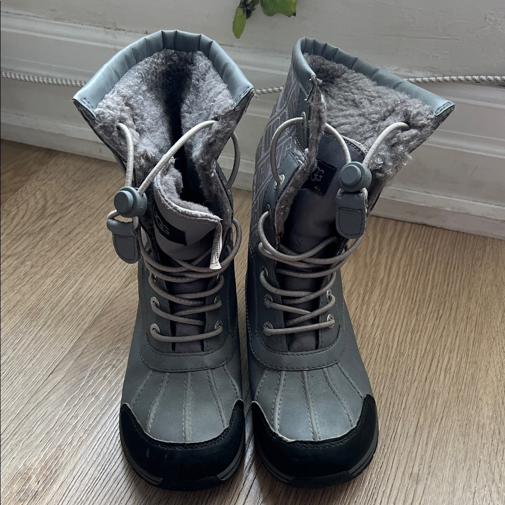 UGG Kids Gray and Black Winter Boots